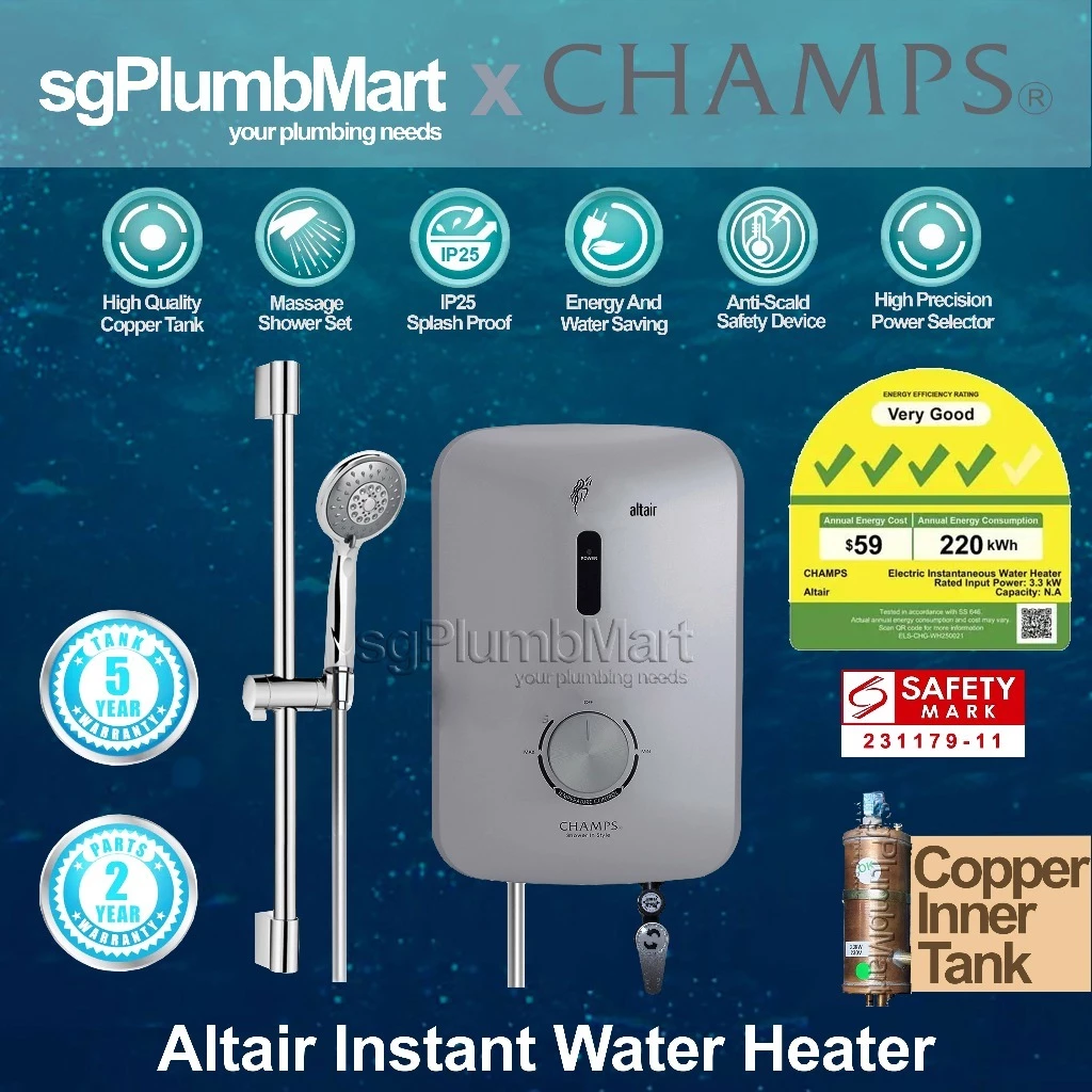 Champs Altair Instant Water Heater